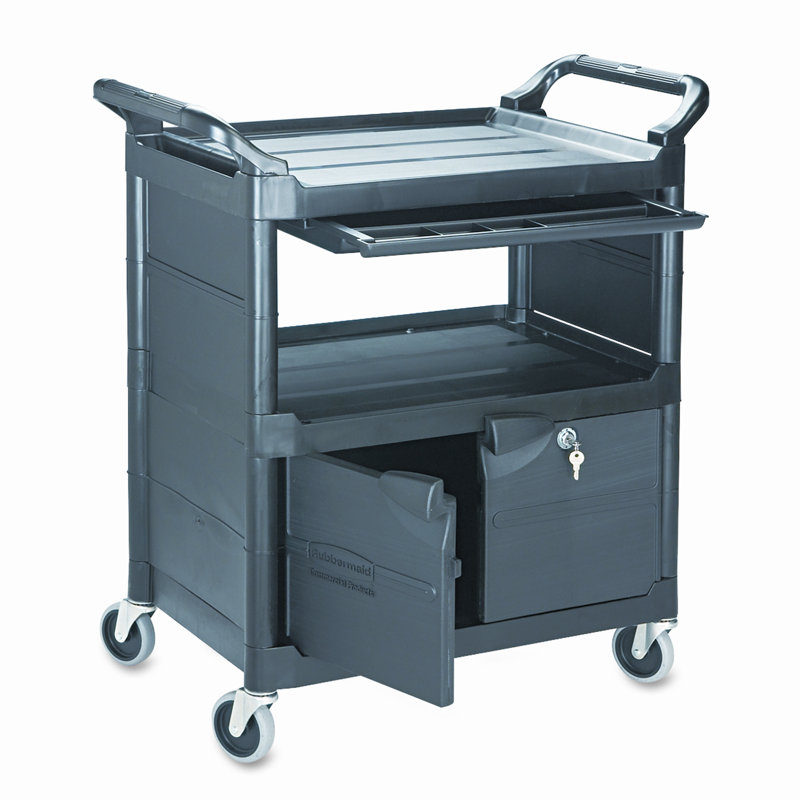 Rubbermaid Commercial Utility Cart with Locking Doors Wayfair